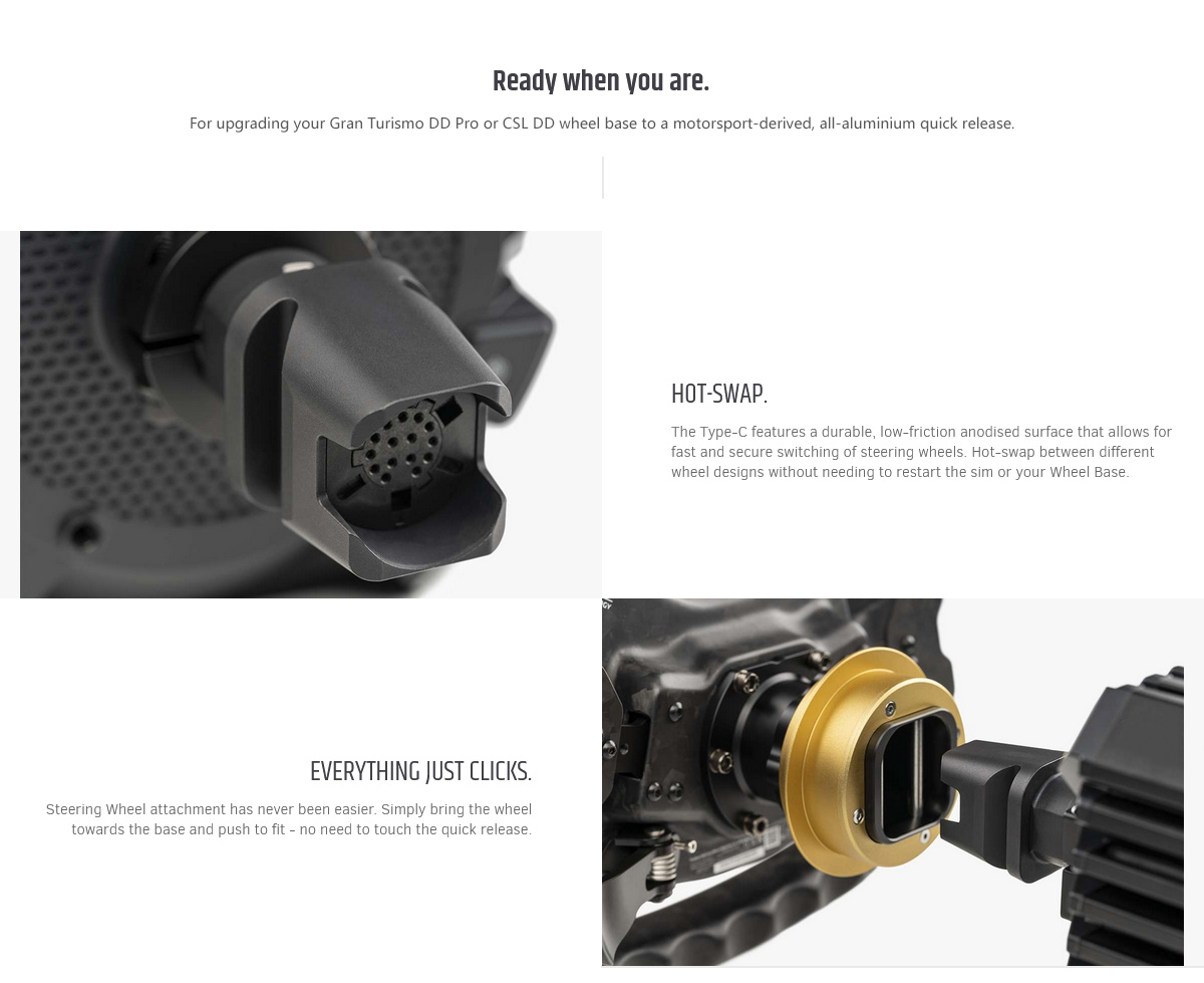 Original QR2 Base-Side (Type-C) Quick Release for FANATEC